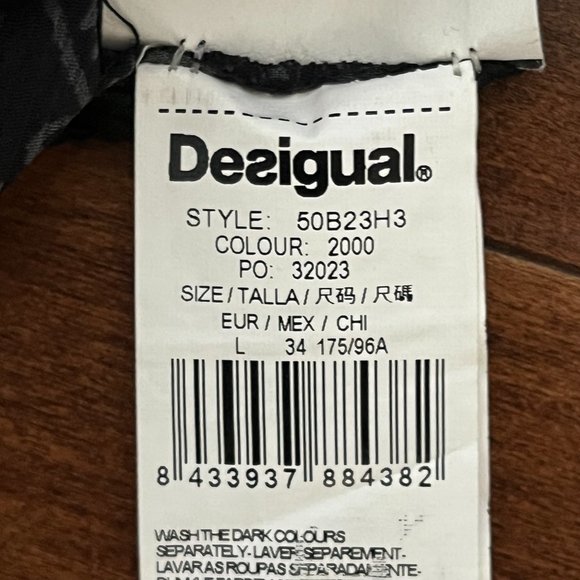 Sheer Desigual blouse - black with colorful pattern - Picture 4 of 6